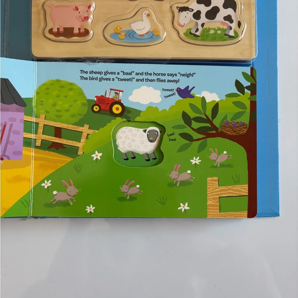 Melissa & Doug On the Farm Book & Puzzle Play Set